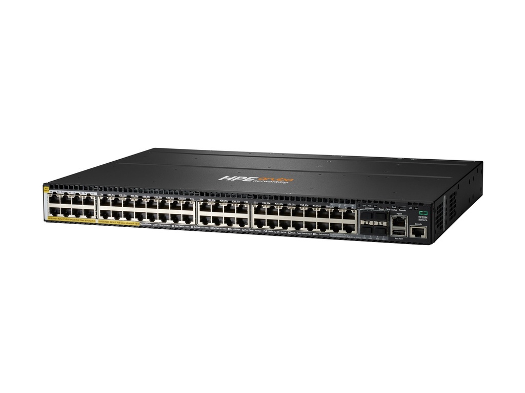 HPE Aruba 2930M 40G 8 HPE Smart Rate PoE Class 6 1-slot Switch - Switch - L3 - managed - 36 x 10/100/1000 + 4 x Kombi-Gigabit-SFP + 8 x 1/2.5/5/10GBase-T (PoE Class 6)