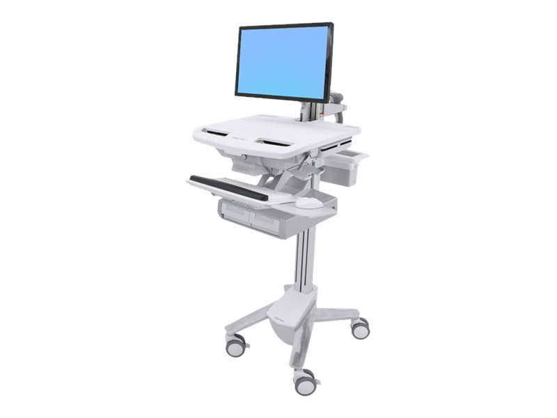 Ergotron Cart with LCD Arm, 2 Drawers - Wagen - für LCD-Display / PC-Ausrüstung - Kunststoff, Aluminium, verzinker Stahl - Bildschirmgröße: bis zu 61 cm (bis zu 24 Zoll)