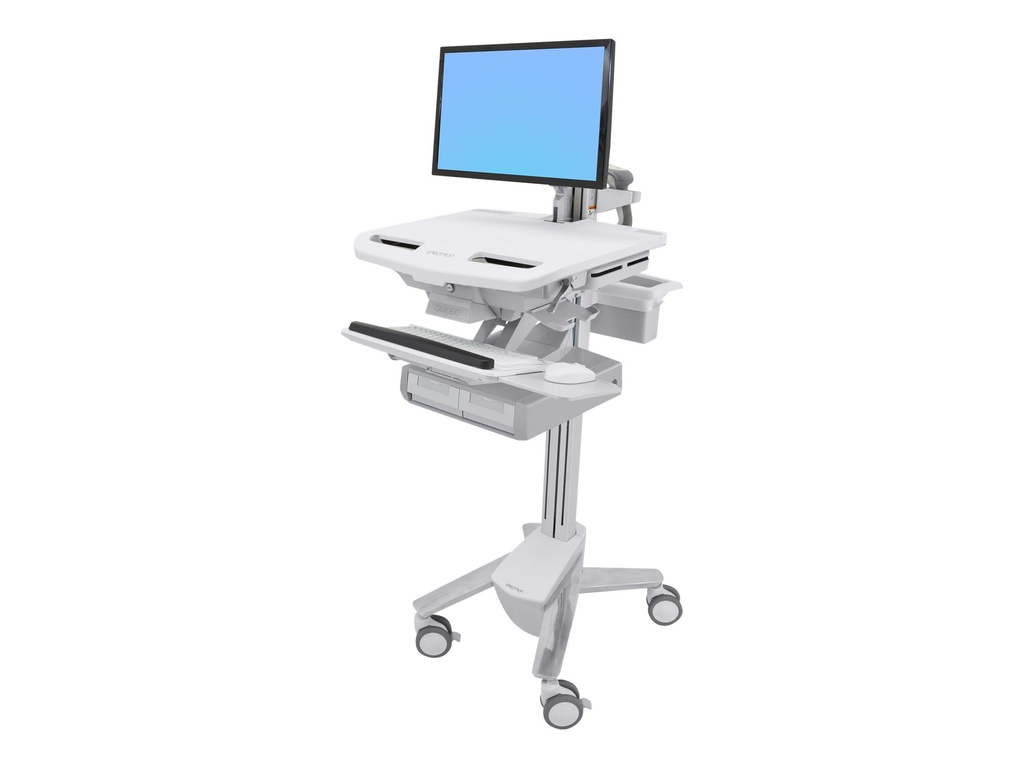 Ergotron StyleView Cart with LCD Arm, 2 Drawers - Wagen für LCD-Display/Tastatur/Maus/CPU/Notebook/Barcodescanner - Kunststoff, Aluminium, verzinker Stahl