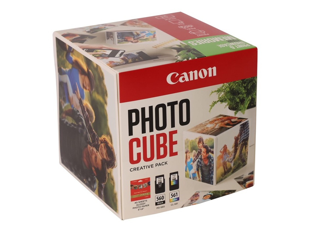 Canon Photo Cube Creative Pack - Glänzend - 2er-Pack - Schwarz, Farbe (Cyan, Magenta, Gelb)