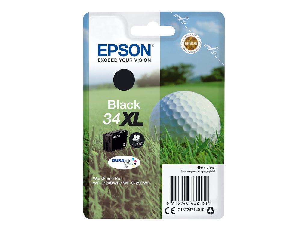 Epson 34XL - 16.3 ml - XL - Schwarz - original