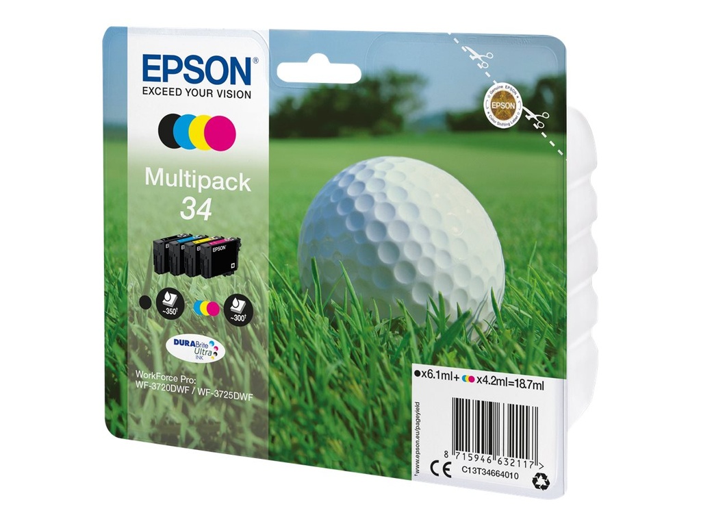 Epson 34 Multipack - 4er-Pack - Schwarz, Gelb