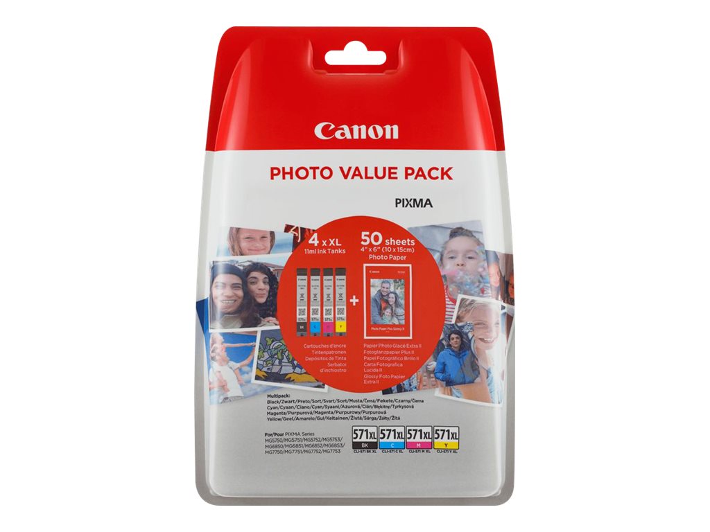 Canon CLI-571 XL C/M/Y/BK Photo Value Pack -