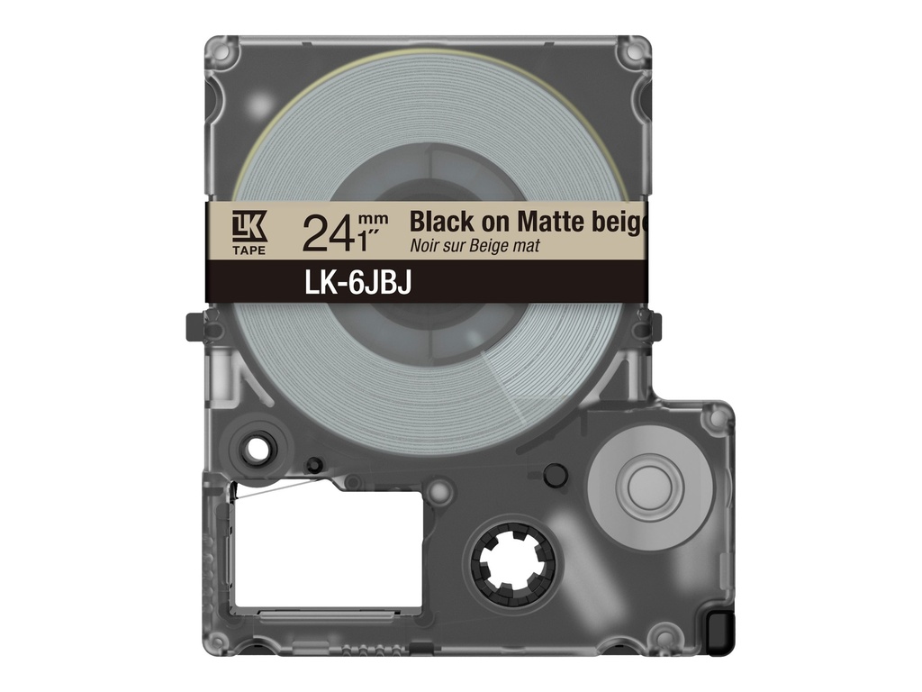 Epson LabelWorks LK-6JBJ - Schwarz auf mattem Beige - Rolle (2,4 cm)