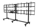 Peerless AV Portable Video Wall DS-C555-4X2 - Wagen - für 4x2 Videowand - Aluminium - schwarz, pulverbeschichtet - Bildschirmgröße: 116.8-139.7 cm (46"-55")