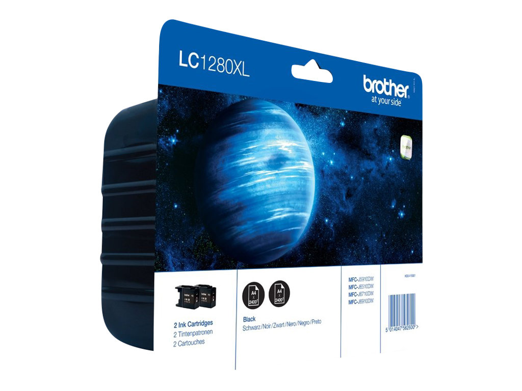 Brother LC1280XLBKBP2 - 2er-Pack - mit hoher