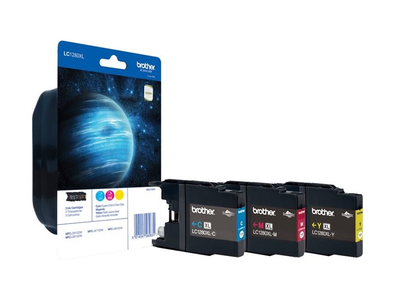 Brother LC1280XL Rainbow-Pack - Gelb, Cyan, Magenta