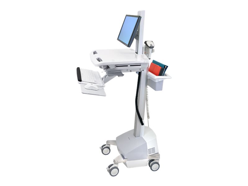 Ergotron Wagen - Konstante Krafttechnologie - für LCD-Display / PC-Ausrüstung - mit LCD-Drehpunkt, CHE - verriegelbar - medizinisch - Aluminium, verzinker Stahl, hochwertiger Kunststoff - Bildschirmgröße: bis zu 61 cm (bis zu 24 Zoll)