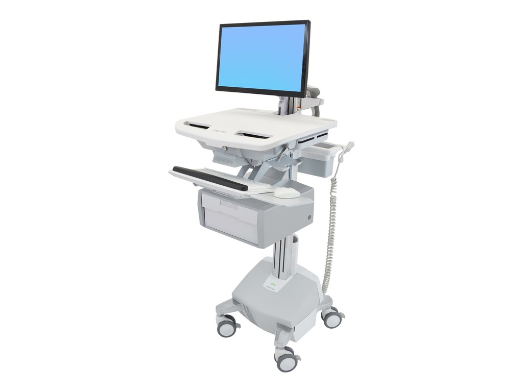 Ergotron Cart with LCD Arm, LiFe Powered, 1 Tall Drawer - Wagen (nur Laden)