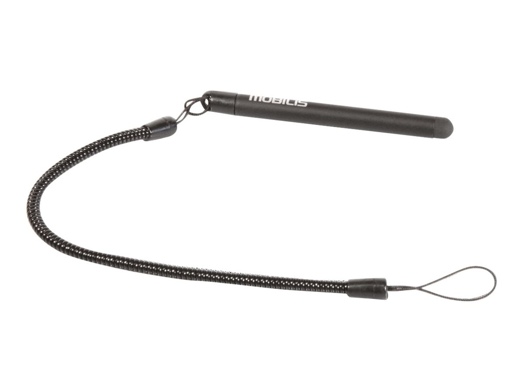 Mobilis Retractable Capacitive Stylus + Spiral Cord - Stylus für Handy, Tablet - Schwarz (Packung mit 10)