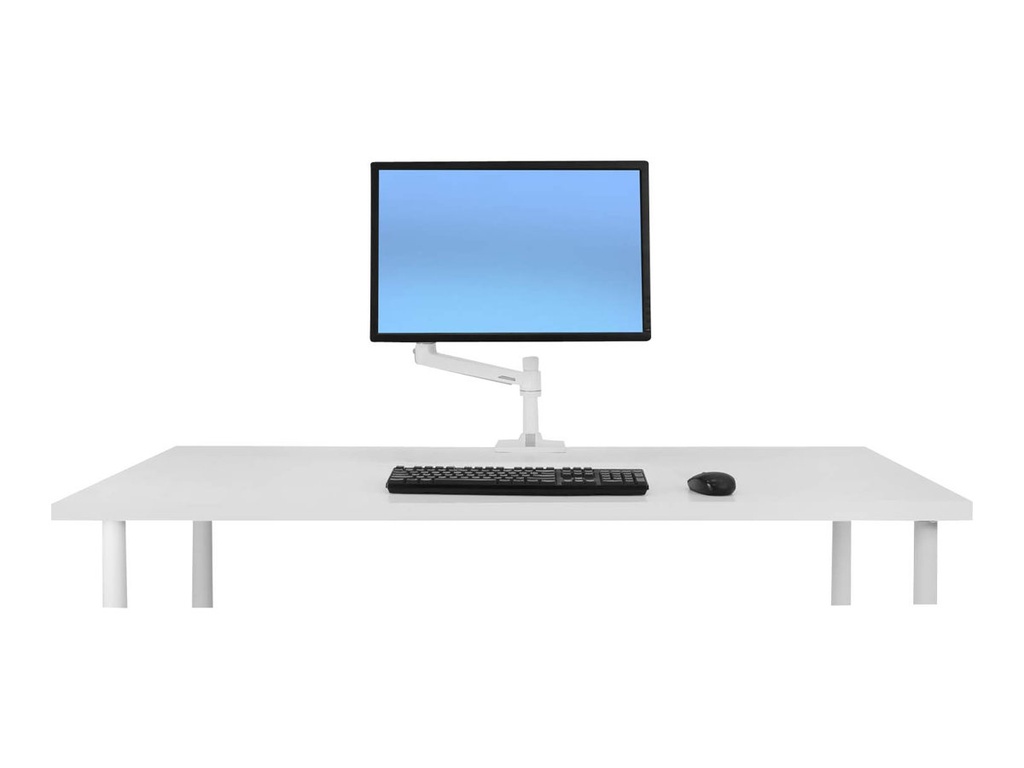 Ergotron LX - Befestigungskit (Gelenkarm, Spannbefestigung für Tisch, Stange, Erweiterungshalterung) - für LCD-Display - Aluminium, Stahl - weiß - Bildschirmgröße: bis zu 86,4 cm (bis zu 34 Zoll)