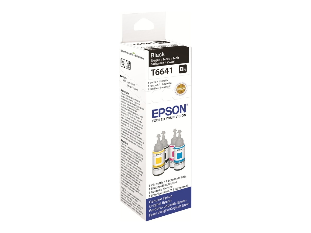Epson 664 Ecotank Black ink bottle (70ml) - Original - Schwarz - Epson - EcoTank L555 EcoTank L355 EcoTank ET-4550 EcoTank ET-4500 EcoTank ET-3600 EcoTank ET-2650 EcoTank... - 70 ml - Grau