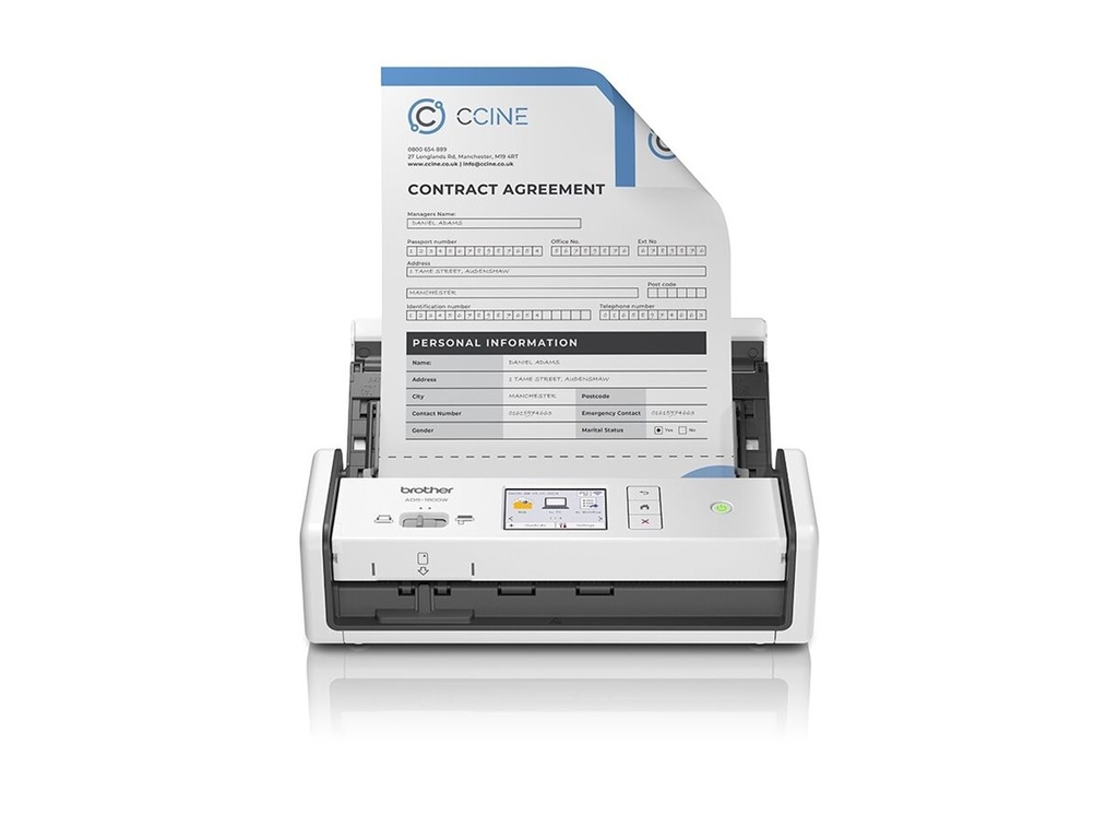 Brother ADS-1800W - Dokumentenscanner - Dual-CIS - Duplex - A4 - 600 dpi x 600 dpi - bis zu 30 Seiten/Min. (einfarbig)