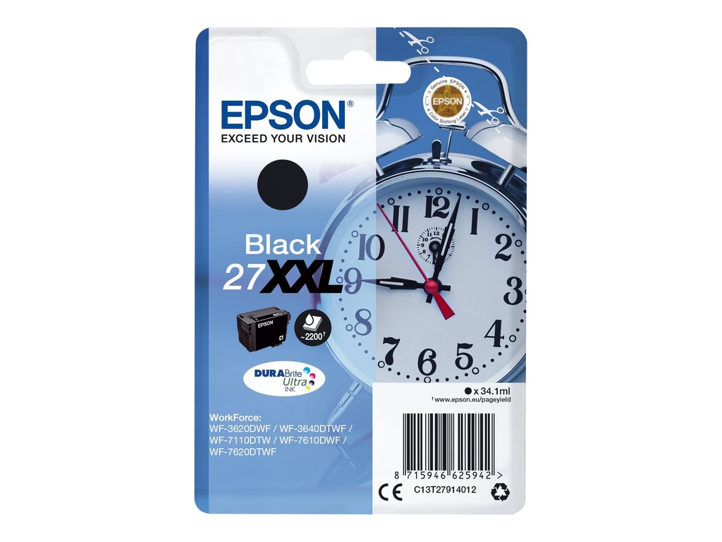 Epson 27XXL - 34.1 ml - XL - Schwarz - original