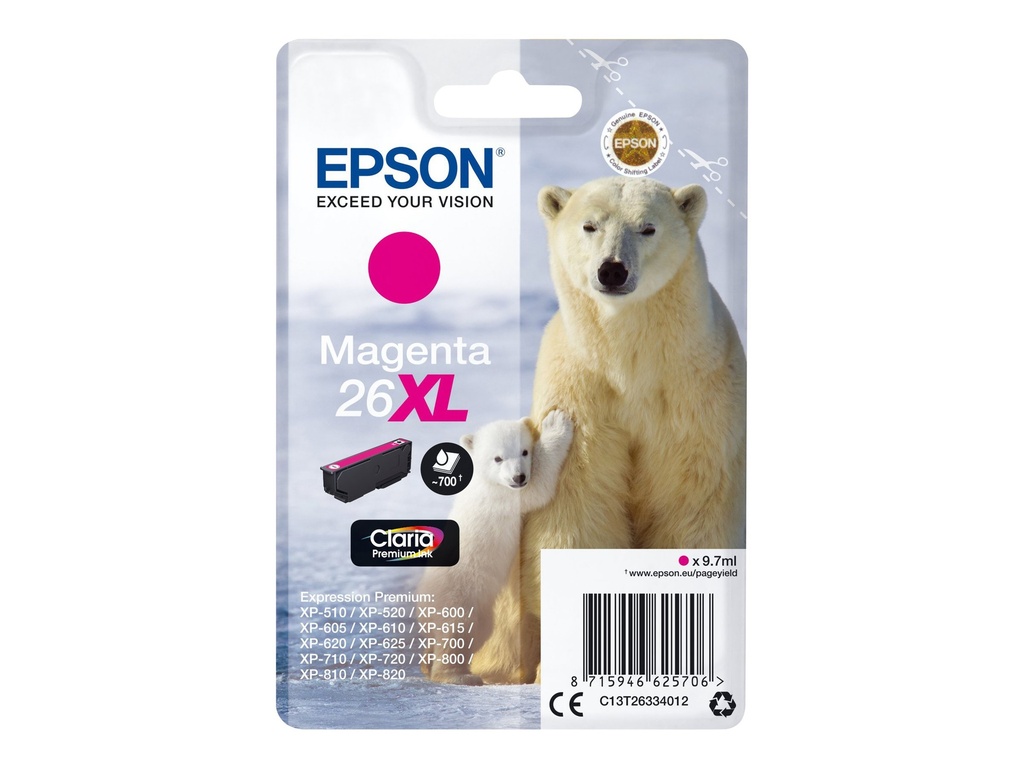 Epson 26XL - 8.7 ml - XL - Magenta - original