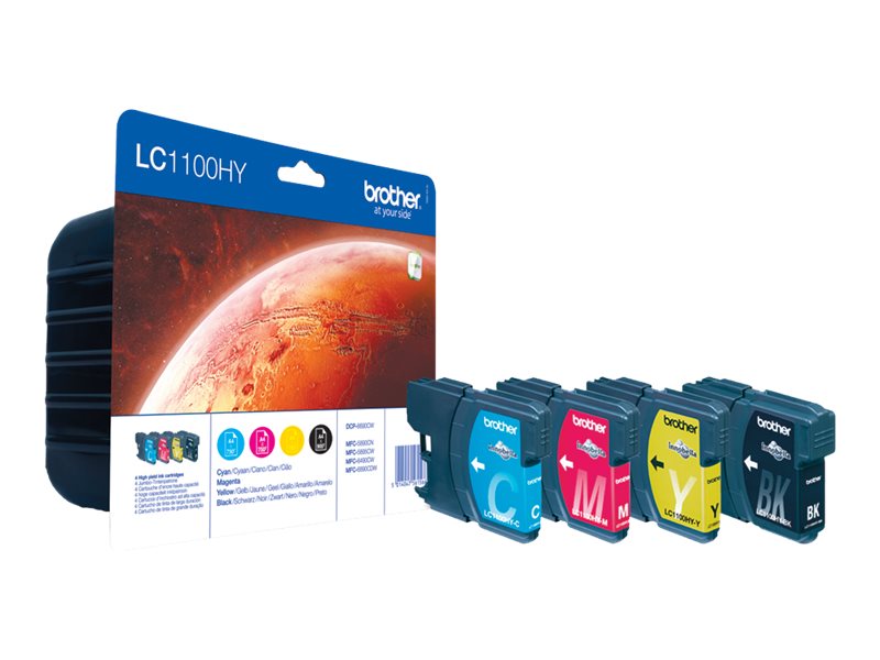 Brother ink Cartridge LC1100HY Value pack B c m y Blister