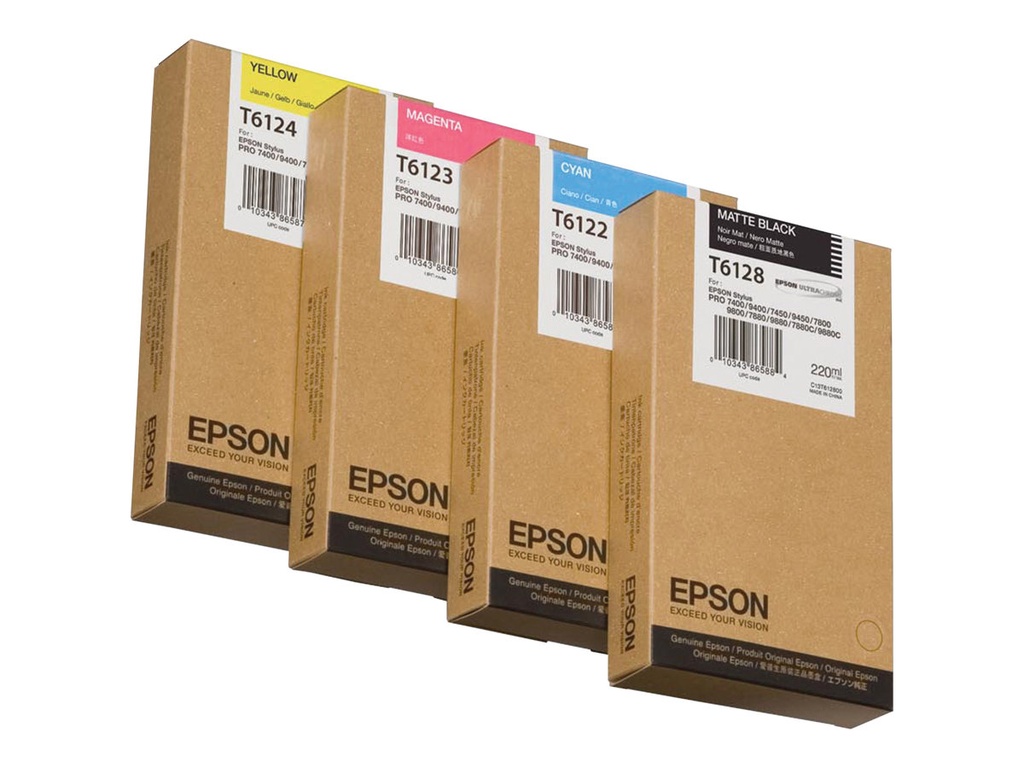 Epson T6124 - 220 ml - Gelb - original - Tintenpatrone