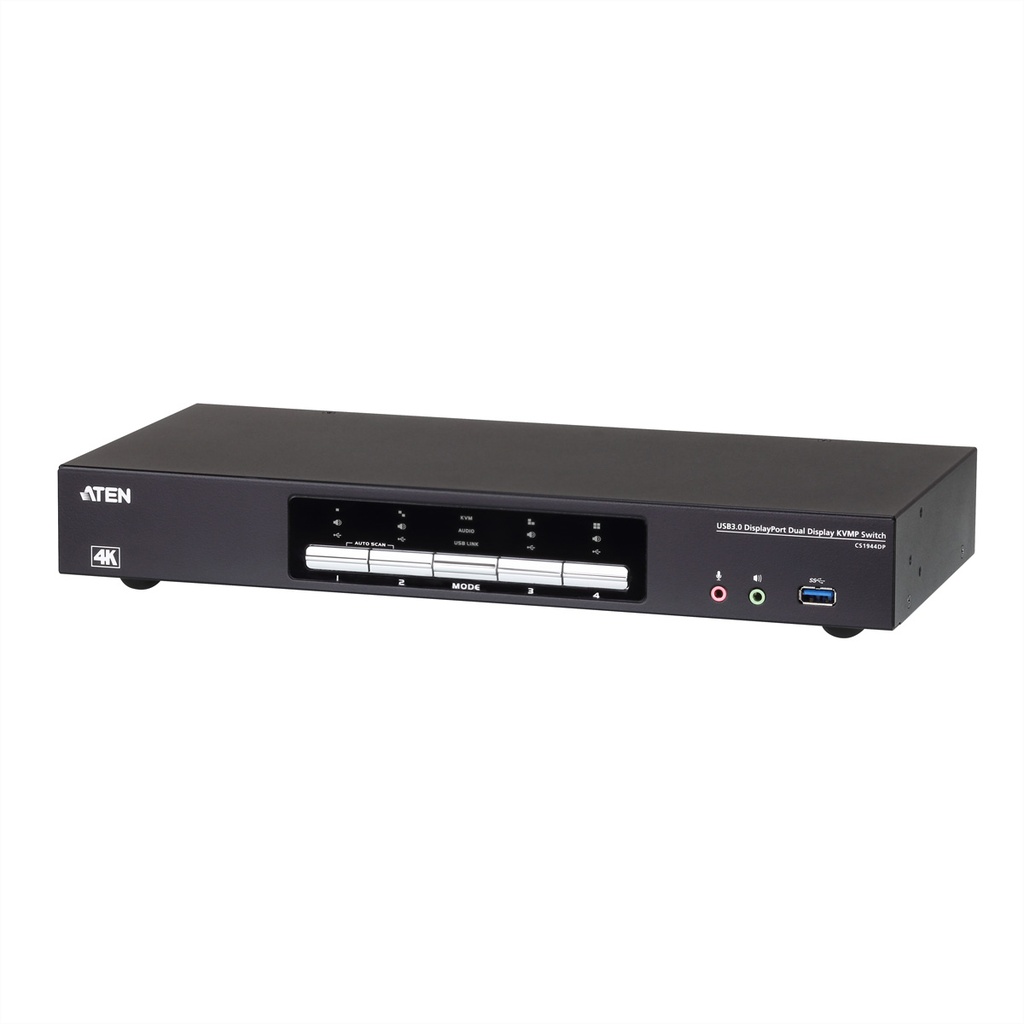 ATEN CS1944DP USB 3.0 4K DP KVM - KVM-Umschalter - 4-Port
