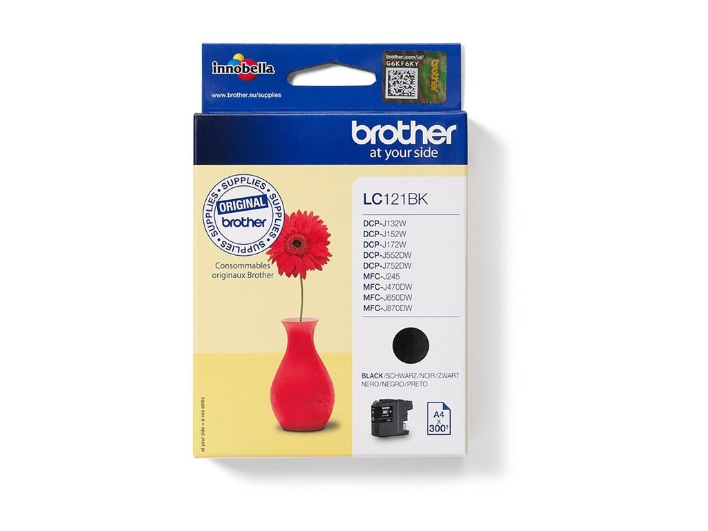 Brother LC121BK - Schwarz - original - Tintenpatrone