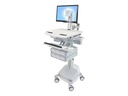 Ergotron Wagen - für LCD-Display / PC-Ausrüstung - medizinisch - Aluminium, verzinker Stahl, hochwertiger Kunststoff - Grau, weiß, Polished Aluminum - Bildschirmgröße: bis zu 61 cm (bis zu 24 Zoll)