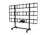 Peerless AV Portable Video Wall DS-C555-3X3 - Wagen - für Videoleinwand - schwarze Pulverbeschichtung - Bildschirmgröße: 116.8-139.7 cm (46"-55")