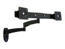 Ergotron 200 Series - Befestigungskit (Wandbefestigung, Doppelgelenkarm, Querstange, 2 Aufsätze, 2 VESA-Adapter) - einstellbarer Arm - für 2 LCD-Displays - Stahl - Schwarz - Bildschirmgröße: bis zu 55,9 cm (bis zu 22 Zoll)