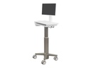 Ergotron CareFit Slim 2.0 - Wagen - leichtes Design - für All-In-One / LCD-Display - medizinisch - Aluminium, hochwertiger Kunststoff, verzinkter Stahl - weiß, Warm Gray - Bildschirmgröße: bis zu 68,6 cm (bis zu 27 Zoll)
