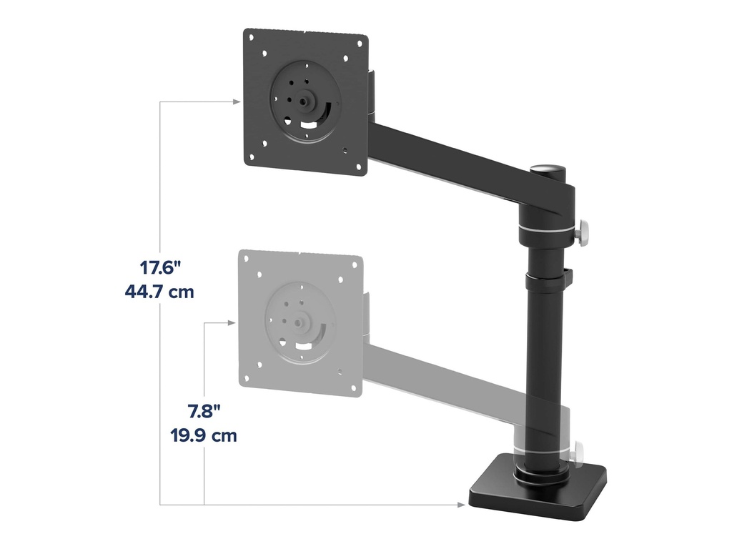 Ergotron NX - Befestigungskit (Gelenkarm, Arm-Einheit, Befestigungsmaterialien, Basis, Stange, Pivot) - für Monitor - mattschwarz - Bildschirmgröße: bis zu 86,4 cm (bis zu 34 Zoll)