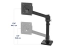Ergotron NX - Befestigungskit (Gelenkarm, Arm-Einheit, Befestigungsmaterialien, Basis, Stange, Pivot) - für Monitor - mattschwarz - Bildschirmgröße: bis zu 86,4 cm (bis zu 34 Zoll)