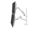 Ergotron LX - Befestigungskit (Doppelarm, hohe Säule) - für 2 LCD-Displays - Aluminium - weiß - Bildschirmgröße: bis zu 101,6 cm (bis zu 40 Zoll)