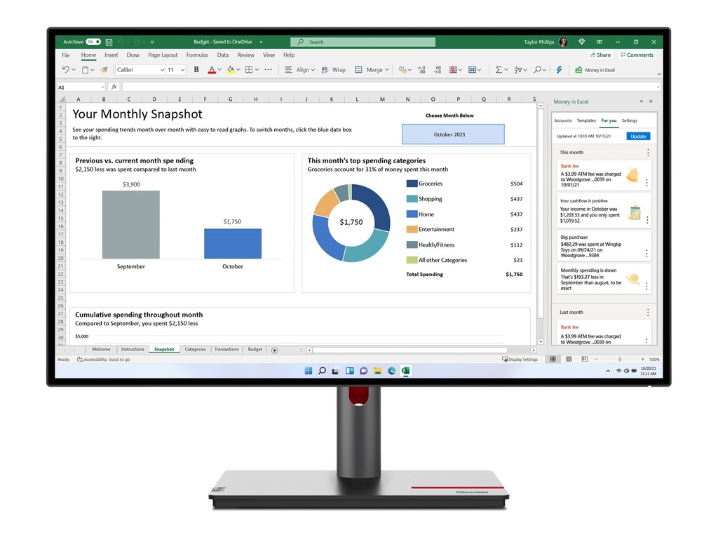 Lenovo ThinkVision P27h-30 - LED-Monitor - 68.6 cm (27")