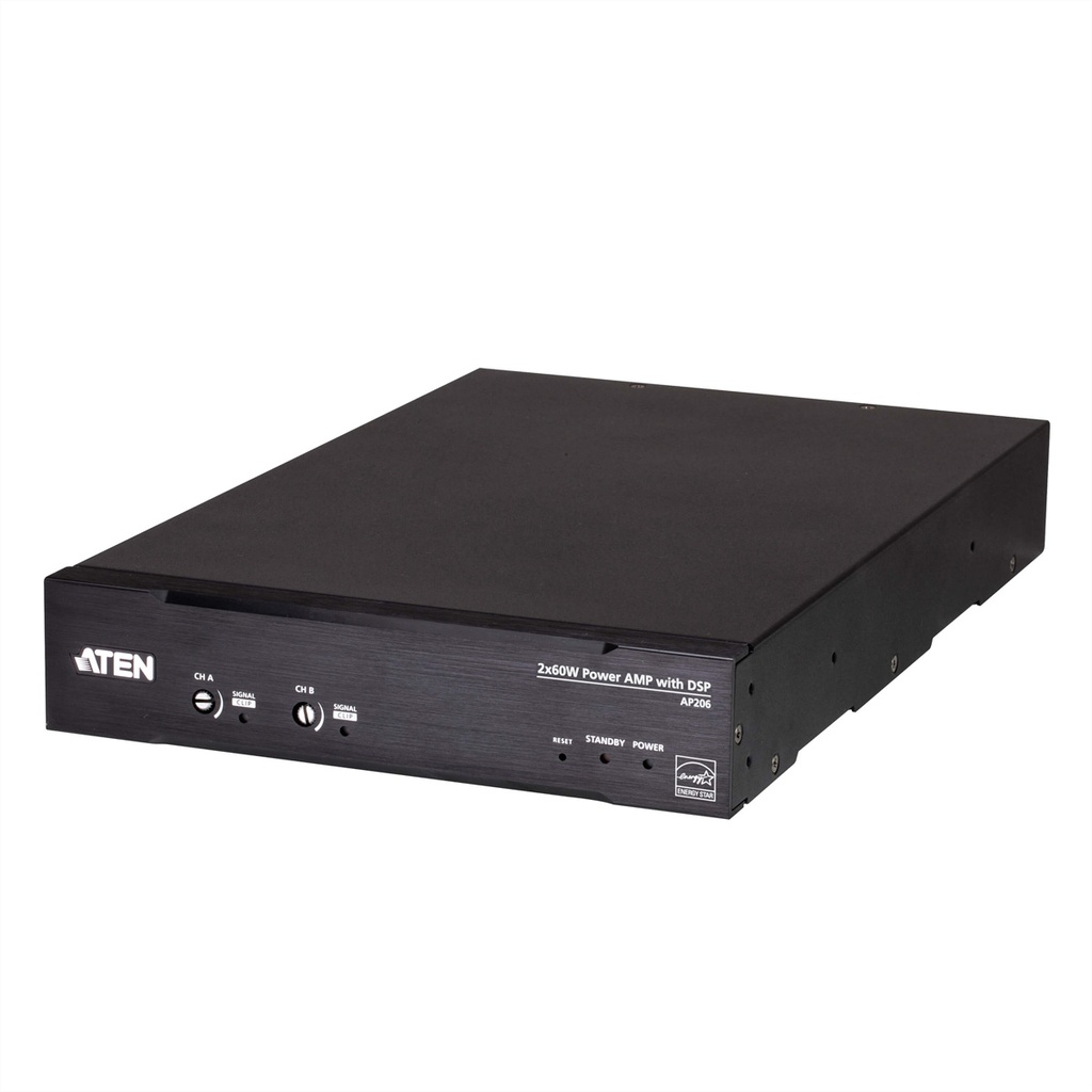 ATEN AP206 2 x 60W Leistungsverstärker mit DSP - KVM-Umschalter - RS-232