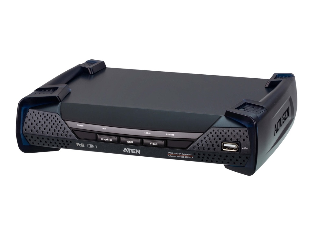 ATEN ALTUSEN KE9952R 4K DisplayPort Single Display KVM over IP Receiver with PoE