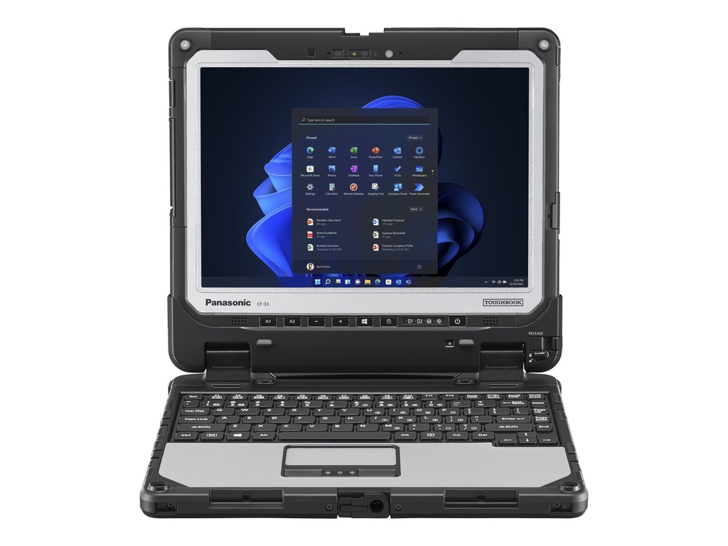 Panasonic Toughbook CF-33 - Robust - Tablet - Intel Core i5 1245U / 1.6 GHz - Win 11 Pro - Intel Iris Xe Grafik - 16 GB RAM - 512 GB SSD TCG Opal Encryption, NVMe - 30.5 cm (12")