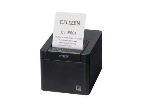 Citizen CT-E601 Printer Bluetooth USB Black - POS-Drucker - Thermotransferdruck