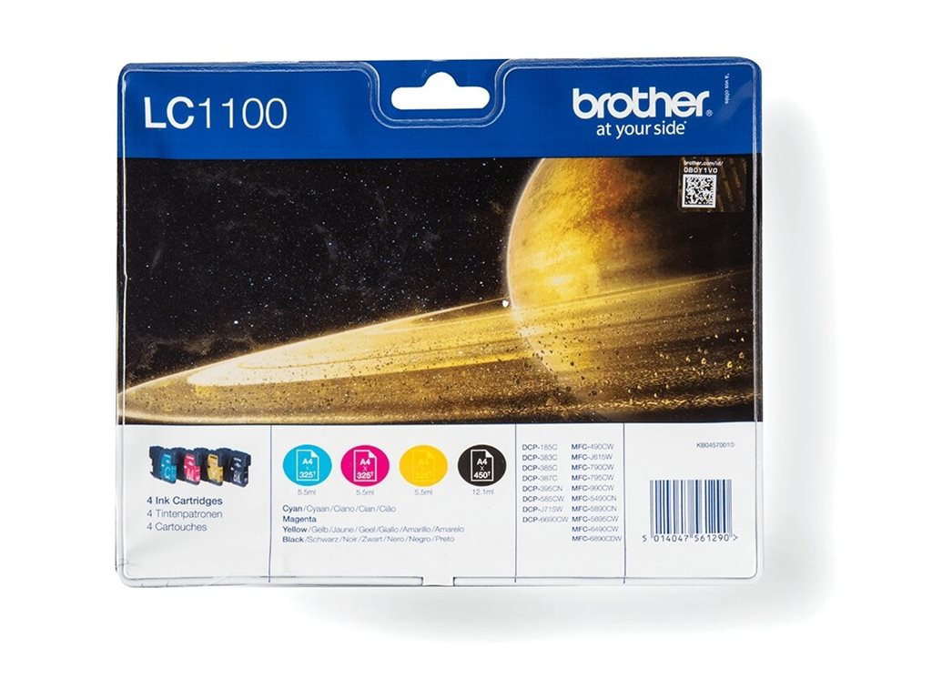 Brother Tinte LC-1100 Multipack BK c m y - Original - Tintenpatrone