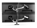 Ergotron LX - Befestigungskit (4 Arme, hohe Säule) - für 4 LCD-Anzeigen - Aluminium, Stahl - mattschwarz - Bildschirmgröße: bis zu 101,6 cm (bis zu 40 Zoll)