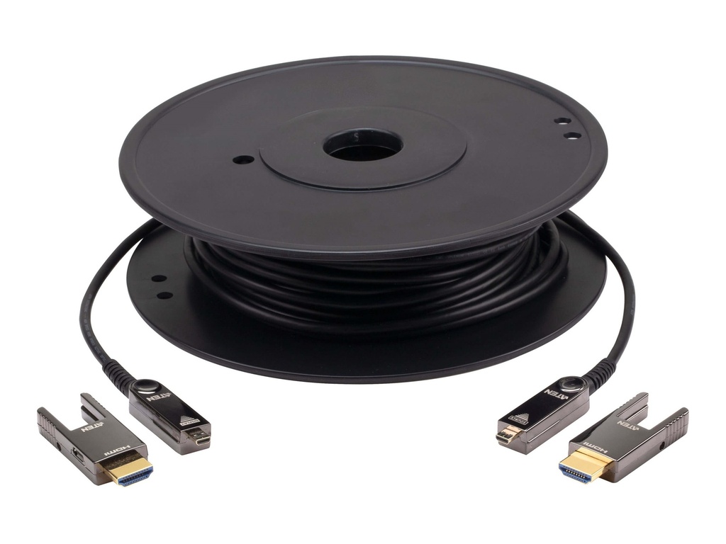 ATEN VE7834A - Hohe Geschwindigkeit - HDMI-Kabel mit Ethernet - 19 pin micro HDMI Type D männlich zu 19 pin micro HDMI Type D männlich - 60 m - Geschützter Hybridkupfer/Faseroptik - Plenum, Active Optical Cable (AOC)