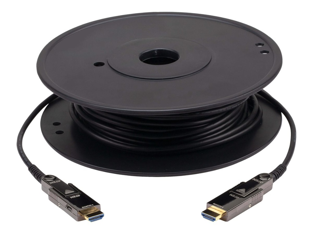 ATEN VanCryst VE7833A - High Speed - HDMI-Kabel - HDMI, 19 pin micro HDMI Type D männlich zu HDMI, 19 pin micro HDMI Type D männlich - 30 m - Hybrid Kupfer/Kohlefaser - Active Optical Cable (AOC)