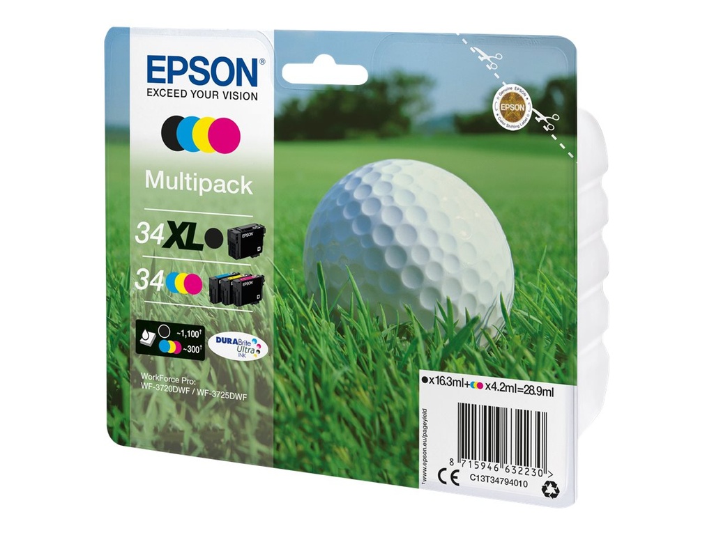 Epson 34 Multipack - 4er-Pack - Schwarz, Gelb