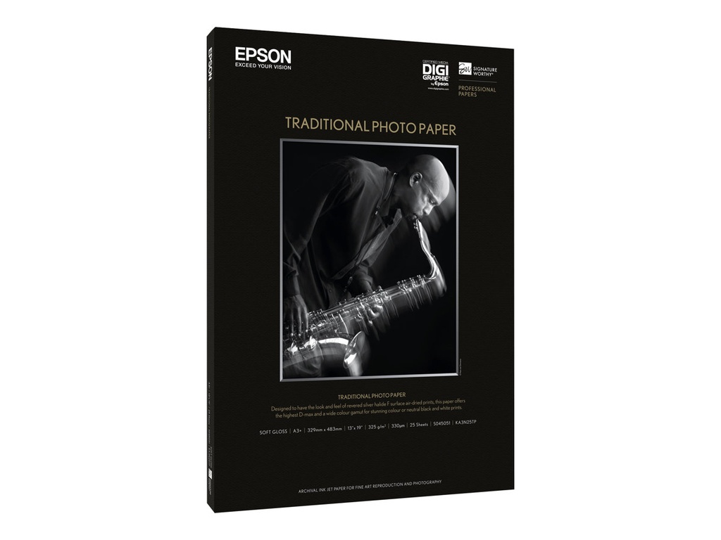 Epson Traditional Photo Paper - A3 plus (329 x 423 mm)