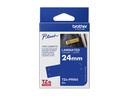 Brother TZe-PR955 - Weißer Druck auf Premium Glitter Silver - Rolle (2,4 cm x 8 m)