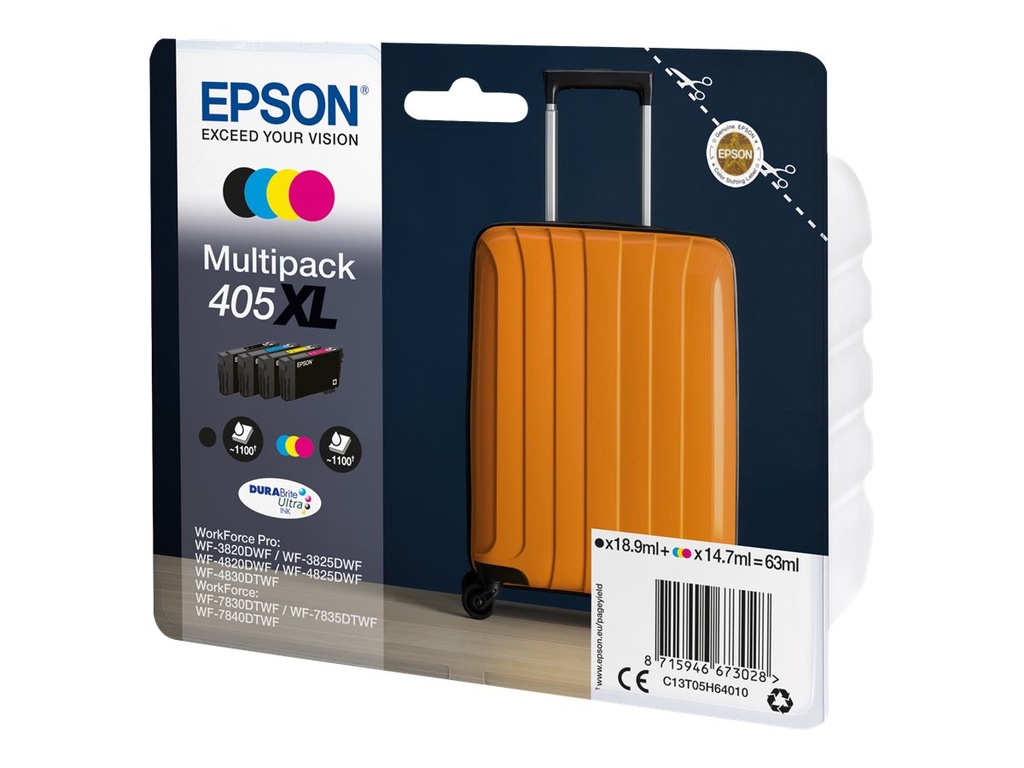 Epson 405XL Multipack - 4er-Pack - XL - Schwarz
