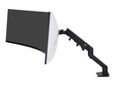 Ergotron HX - Befestigungskit (Gelenkarm, Spannbefestigung für Tisch, Tischplattenbohrung, Befestigungsteile, Verlängerungsteil, stabiles Drehgelenk) - Konstante Krafttechnologie - für LCD-Display / Curved LCD-Display - mattschwarz - Bildschirmgröße: up to 124 cm (up to 49")