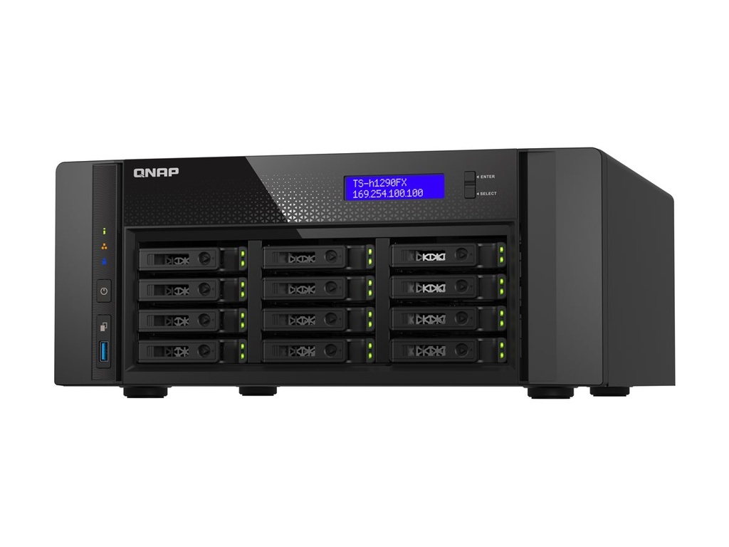 QNAP TS-h1290FX - NAS-Server - 12 Schächte - SATA 6Gb/s / PCIe (NVMe)