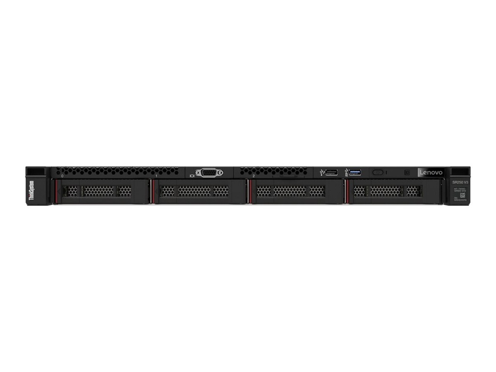 Lenovo ThinkSystem SR250 V3 7DCL - Server - Rack-Montage - 1U - 1-Weg - 1 x Xeon E-2456 / 3.3 GHz - RAM 16 GB - Hot-Swap 8.9 cm (3.5")