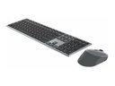 Dell Pro Plus-Tastatur und -Maus – KM7321W - deutsch (QWERTZ) - Volle Größe (100%) - Kabellos - RF Wireless + Bluetooth - QWERTZ - Grau - Titan - Maus enthalten