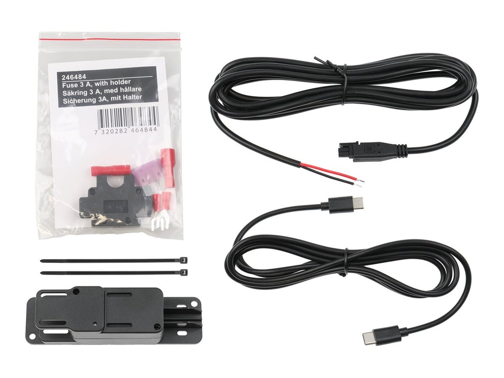 Brodit ProClip - Netzteil - 36 Watt - 3 A - Power Delivery 3.1, QC 3.0 - 2 Ausgabeanschlussstellen (24 pin USB-C, USB)