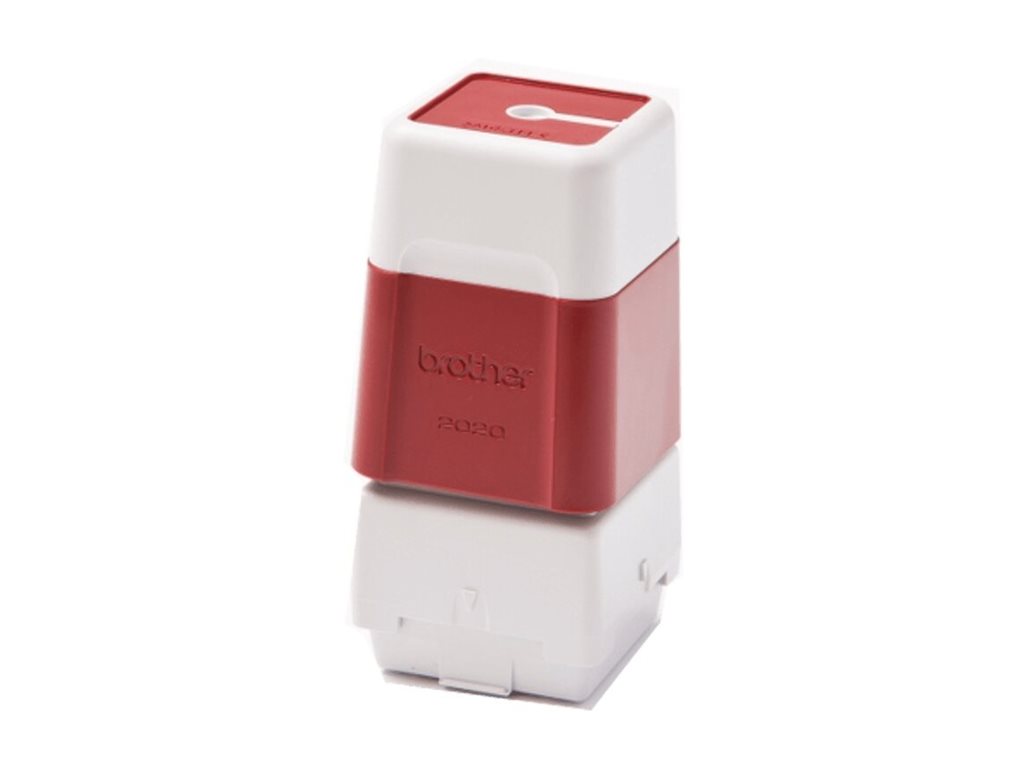 Brother 2020 - Stempel - vorgetränkt - Rot - Benutzerdefinierter Text - 20 x 20 mm (Packung mit 6)