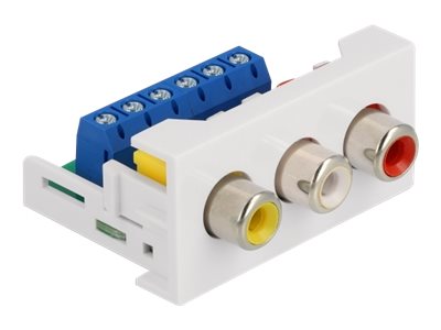 Delock Easy 45 - Einrastmodul - RCA, RCA, RCA